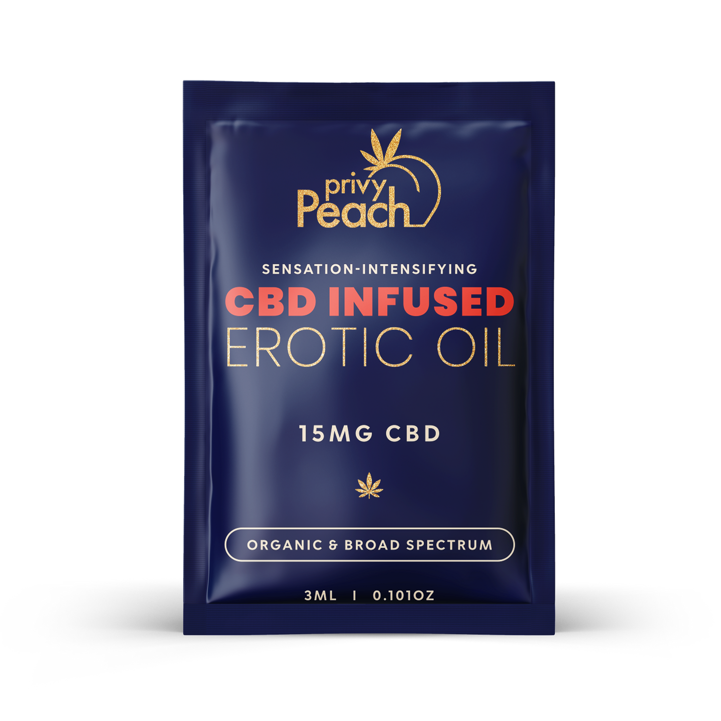 Aceite erótico infundido con CBD de Privy Peach