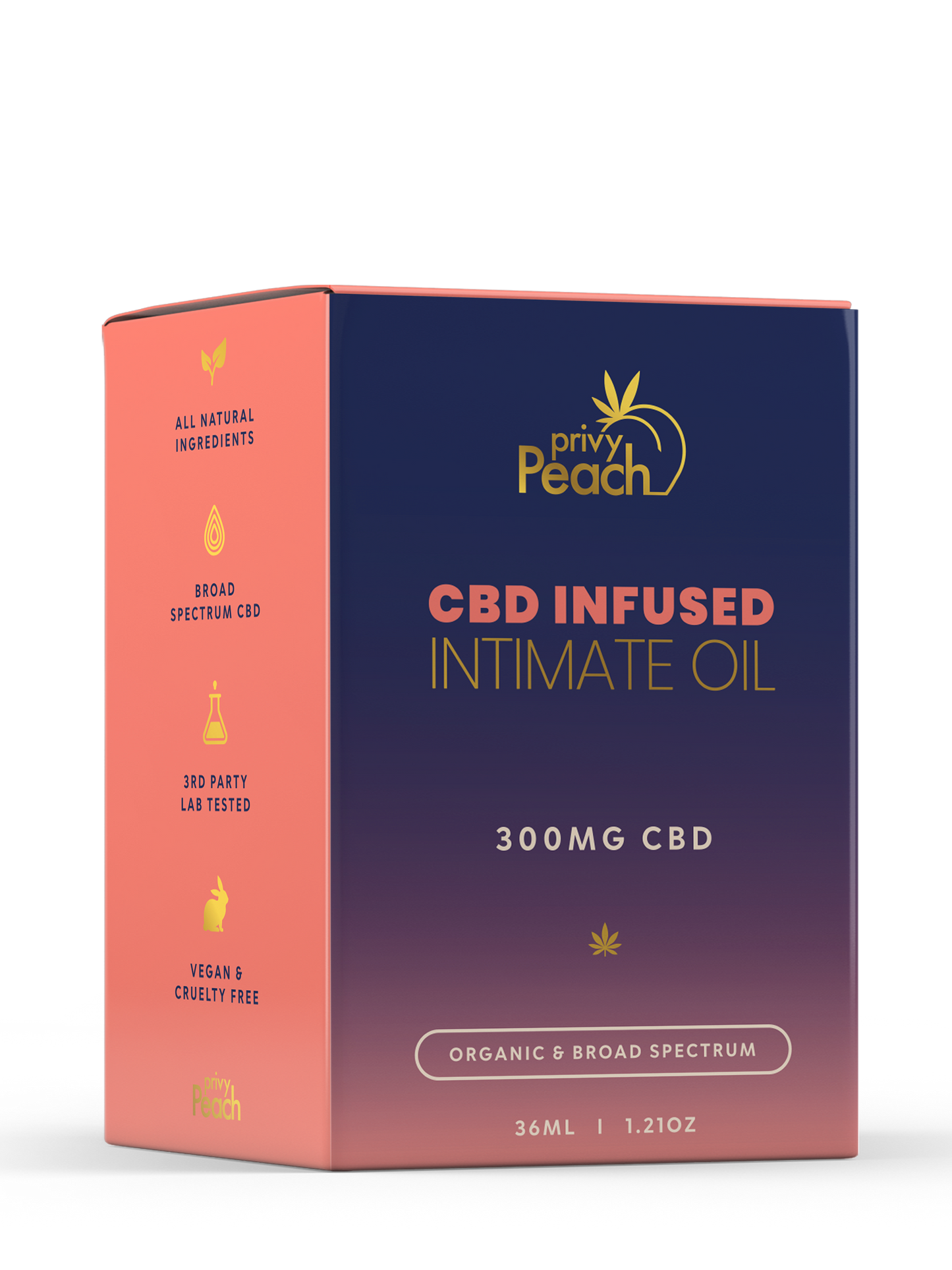 Bulk case of 10 CBD infused Intimate Oil by Privy Peach