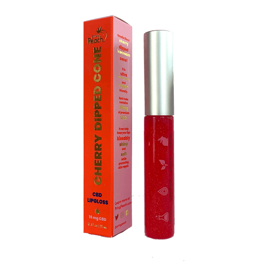 Bulk Case of 15 Cherry Dipped Cone CBD infused Lip Gloss